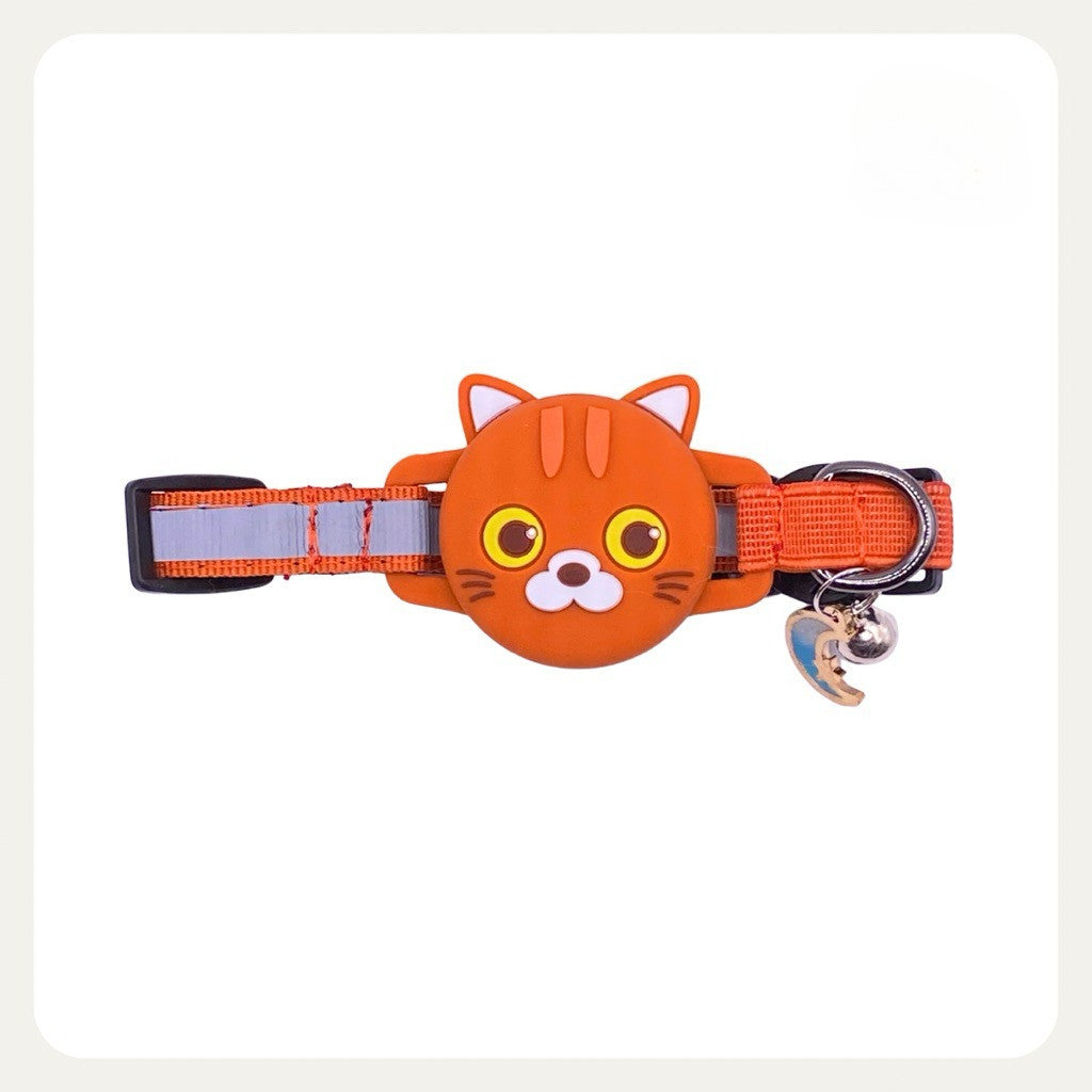 For AirTag Cat Collar Pet Collar with Reflective, Adjustable, Soft, Safe Locating Collar