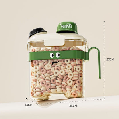Pet Food Container, Cat Food Dispenser, Vacuum Storage Box, Dry Food Storage, Moisture-proof, with Measuring Cup