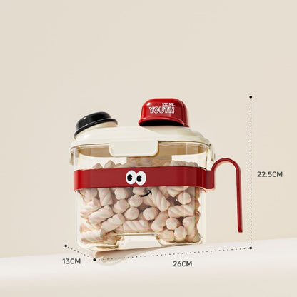 Pet Food Container, Cat Food Dispenser, Vacuum Storage Box, Dry Food Storage, Moisture-proof, with Measuring Cup