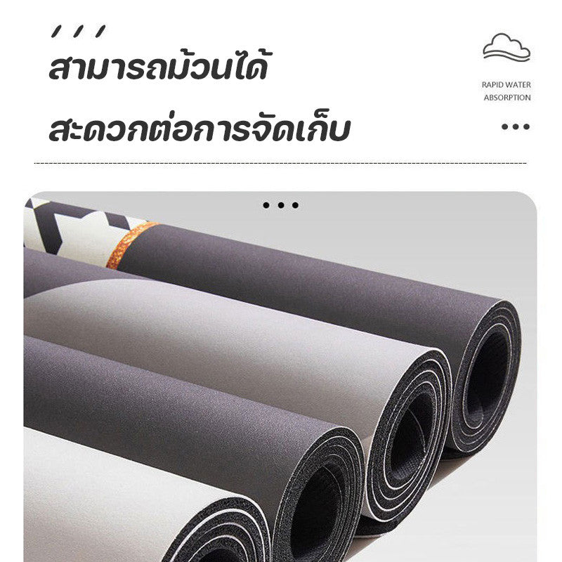 เสื่อปูพื้นรูปตัวL เสื่อรองพื้นแบบตัวL พรมปูพื้นสำหรับห้องครัว วัสดุดินสาหร่ายซิลิกา กันลื่นและทนต่อคราบ