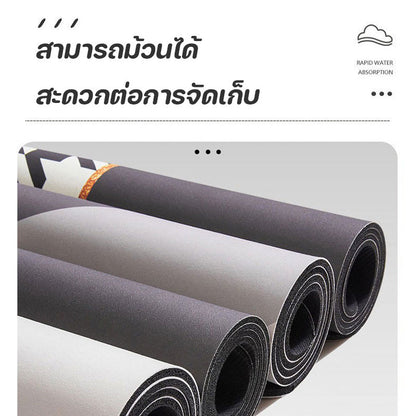 เสื่อปูพื้นรูปตัวL เสื่อรองพื้นแบบตัวL พรมปูพื้นสำหรับห้องครัว วัสดุดินสาหร่ายซิลิกา กันลื่นและทนต่อคราบ