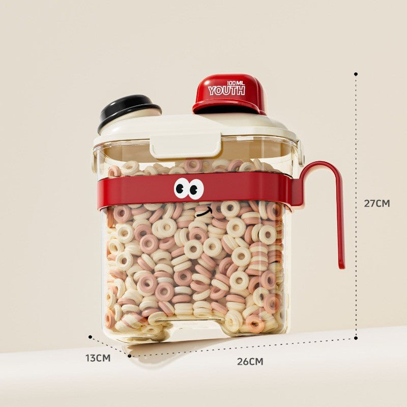 Pet Food Container, Cat Food Dispenser, Vacuum Storage Box, Dry Food Storage, Moisture-proof, with Measuring Cup