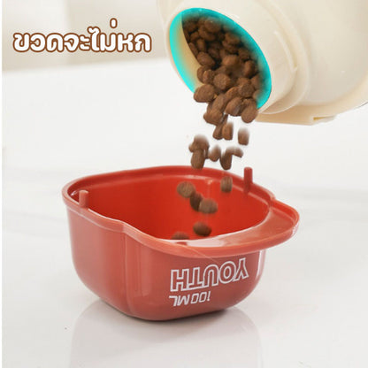 Pet Food Container, Cat Food Dispenser, Vacuum Storage Box, Dry Food Storage, Moisture-proof, with Measuring Cup
