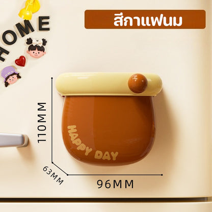 Magnetic Storage Box 9.6*6.3*11cm ABS material Wall-mounted storage box Dopamine color Easy to install