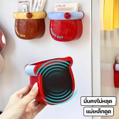 Magnetic Storage Box 9.6*6.3*11cm ABS material Wall-mounted storage box Dopamine color Easy to install