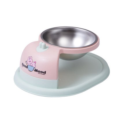 Dopamine Cat Bowl with 2 Compartments, Stainless Steel, Non-slip Base, Easy to Clean