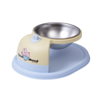 Dopamine Cat Bowl with 2 Compartments, Stainless Steel, Non-slip Base, Easy to Clean