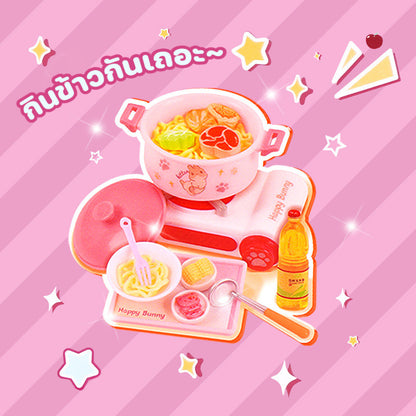Miniature pretend kitchen set, pretend play toys, electric rice cooker, oven, coffee machine, kitchen toys.