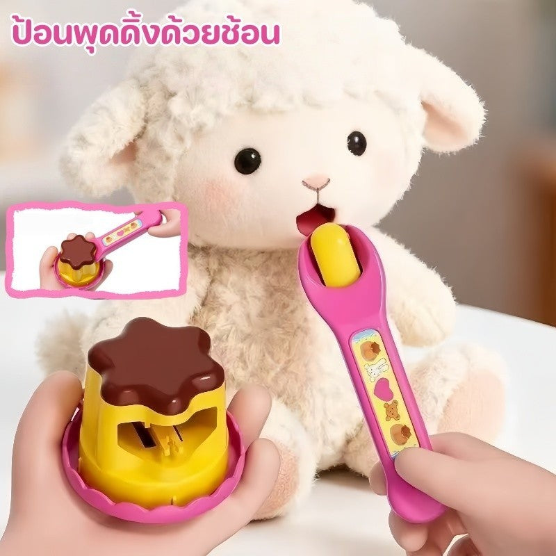 ของเล่นให้อาหาร 8 ชิ้น/set พุดดิ้งให้อาหารของเล่น มาพร้อมกล่องเก็บ ชุดของเล่นป้อนอาหาร