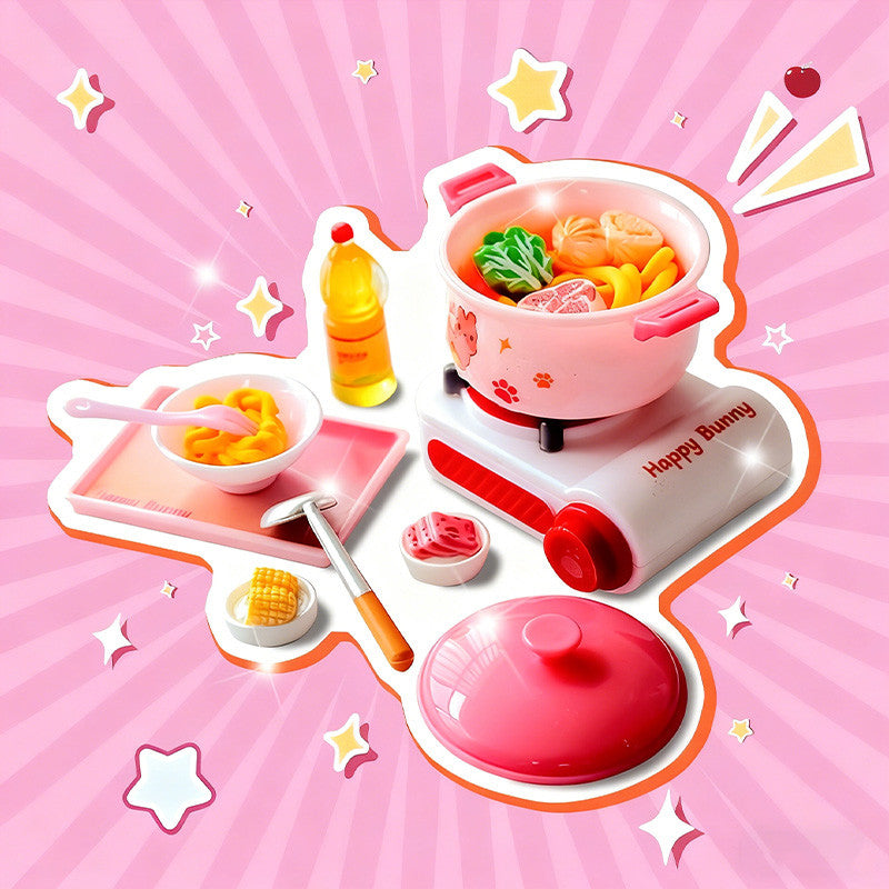 Miniature pretend kitchen set, pretend play toys, electric rice cooker, oven, coffee machine, kitchen toys.