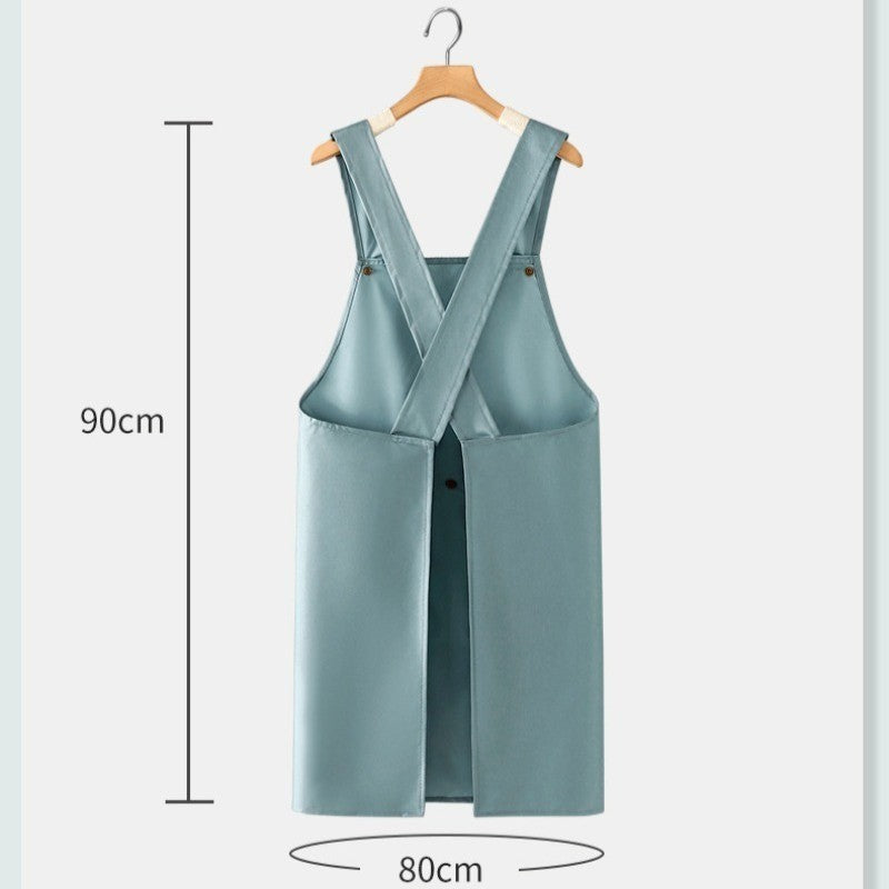 ผ้ากันเปื้อน PVC กันน้ำ หลักฐานน้ำมัน ด้วยผ้าขนหนูที่ถอดออกได้ กระเป๋าใหญ่ ผ้ากันเปื้อนครัว