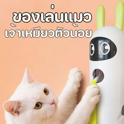 Interactive Cat Toy, Motion Activated Wack-A-Worm Post Toy, Automatic Rechargeable Teasing Tail Cat Toy for Cats