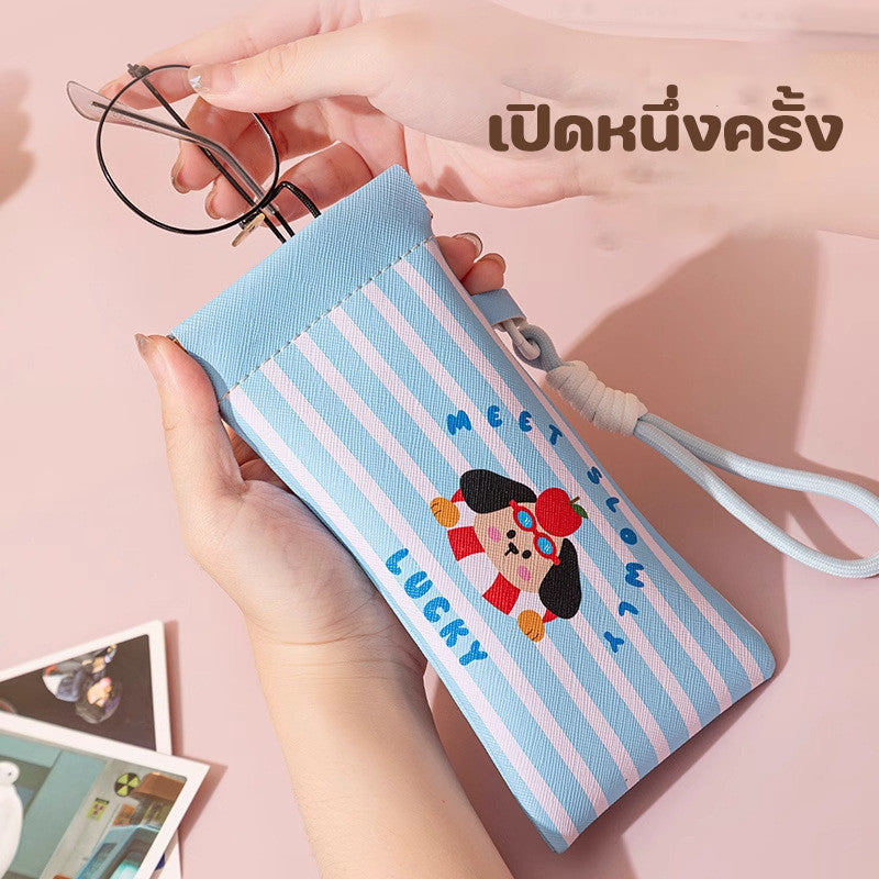 กระเป๋าแว่น ซิลิโคน กันน้ำ กันฝุ่น มัลติฟังก์ชั่น พกพาใส่เหรียญ ของขนาดเล็ก ซองเก็บของความจุมาก