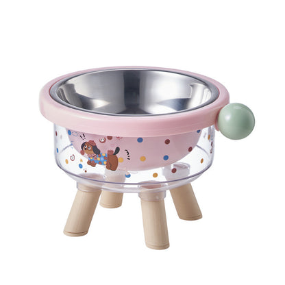 Pet Bowl, Stainless Steel, Double Layer, Cat Food Bowl, Cat Bowl, Removable, Elevated Double Pet Bowl