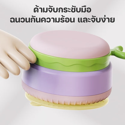 ชามใส่อาหารสำหรับเด็ก สแตนเลส316 ใส่น้ำร้อนได้ เก็บร้อน-เย็น ชามอาหารเด็ก