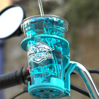 ที่วางแก้วน้ำแบบพับได้หมุนได้สำหรับมอเตอร์ไซค์ พร้อมขายึดสำหรับติดตั้งบนแฮนด์