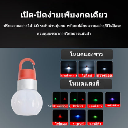 ไฟแคมป์ปิ้ง LED อเนกประสงค์ กันน้ำ ชาร์จไฟผ่าน USB