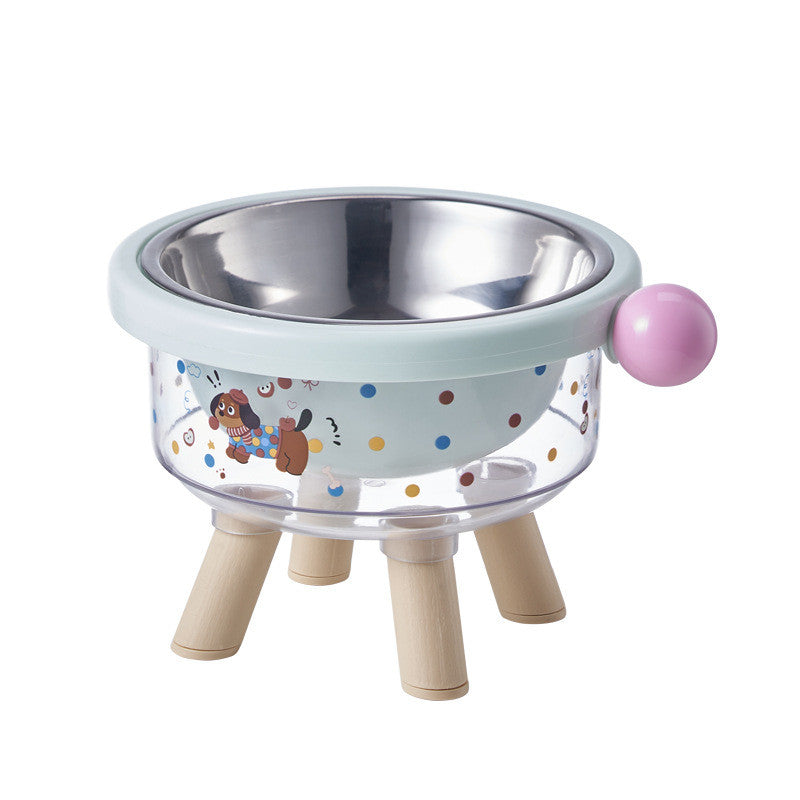Pet Bowl, Stainless Steel, Double Layer, Cat Food Bowl, Cat Bowl, Removable, Elevated Double Pet Bowl