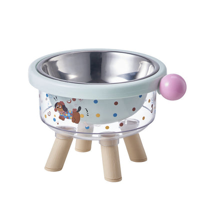 Pet Bowl, Stainless Steel, Double Layer, Cat Food Bowl, Cat Bowl, Removable, Elevated Double Pet Bowl