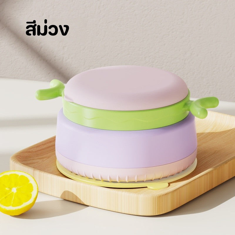 ชามใส่อาหารสำหรับเด็ก สแตนเลส316 ใส่น้ำร้อนได้ เก็บร้อน-เย็น ชามอาหารเด็ก