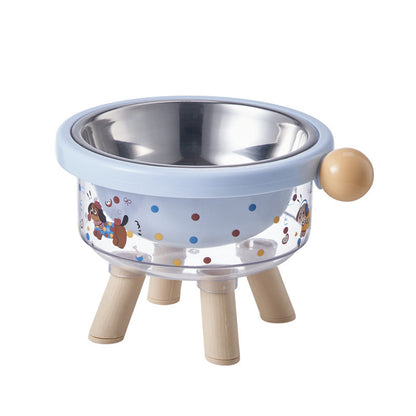 Pet Bowl, Stainless Steel, Double Layer, Cat Food Bowl, Cat Bowl, Removable, Elevated Double Pet Bowl