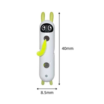 Interactive Cat Toy, Motion Activated Wack-A-Worm Post Toy, Automatic Rechargeable Teasing Tail Cat Toy for Cats