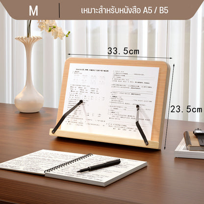 ชั้นวางหนังสือไม้ ปรับระดับความสูงได้ วางแท็บเล็ตและหนังสือได้ เหมาะสำหรับนักเรียน