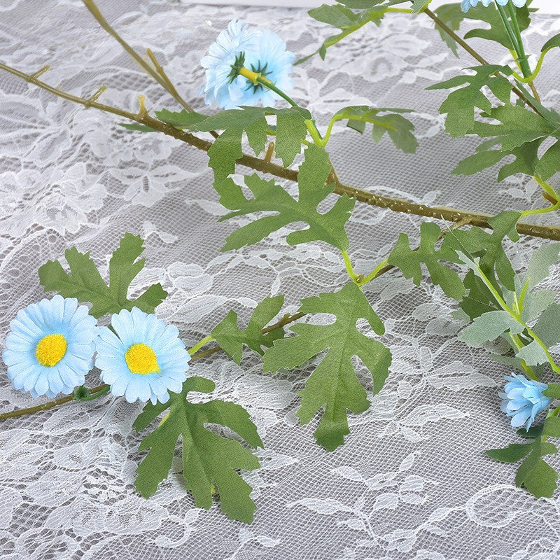 ต้นไม้ประดิษฐ์ติดผนัง สูง 180 ซม. ไม้เลื้อยประดิษฐ์ มี 66 ดอก ดอกเดซี่ สำหรับตกแต่งบ้าน