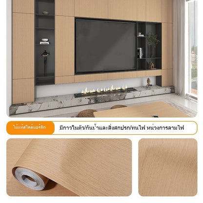 สติ๊กเกอร์ลายไม้ติดเฟอร์นิเจอร์ wallpaper ติดผนัง วอลเปเปอร์ กันน้ำ มีกาวในตัว ติดง่าย หนาทนทาน  สติกเกอร์ติดผนังบ้าน