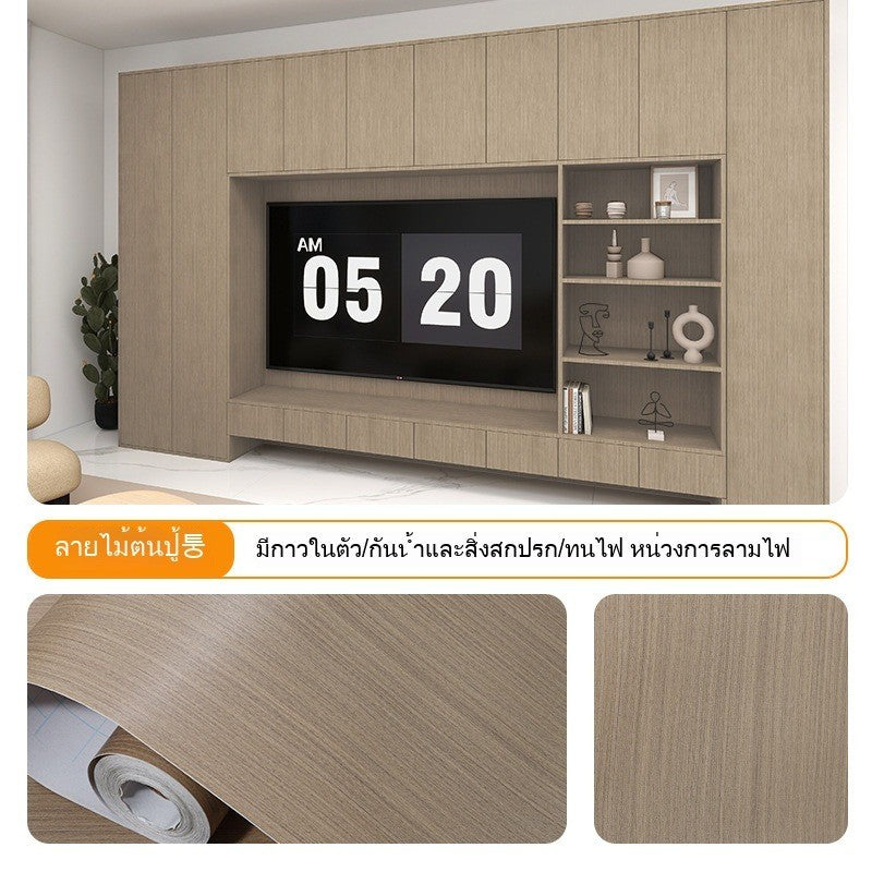 สติ๊กเกอร์ลายไม้ติดเฟอร์นิเจอร์ wallpaper ติดผนัง วอลเปเปอร์ กันน้ำ มีกาวในตัว ติดง่าย หนาทนทาน  สติกเกอร์ติดผนังบ้าน