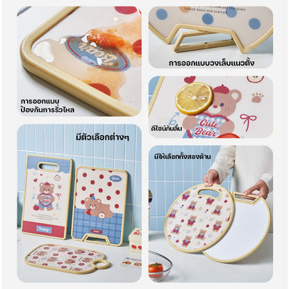 เขียงพลาสติก เขียงสองด้าน วัสดุ PP ป้องกันเชื้อรา ด้านเพื่อป้องกันเชื้อรา แยกอาหารดิบและอาหารปรุงสุก