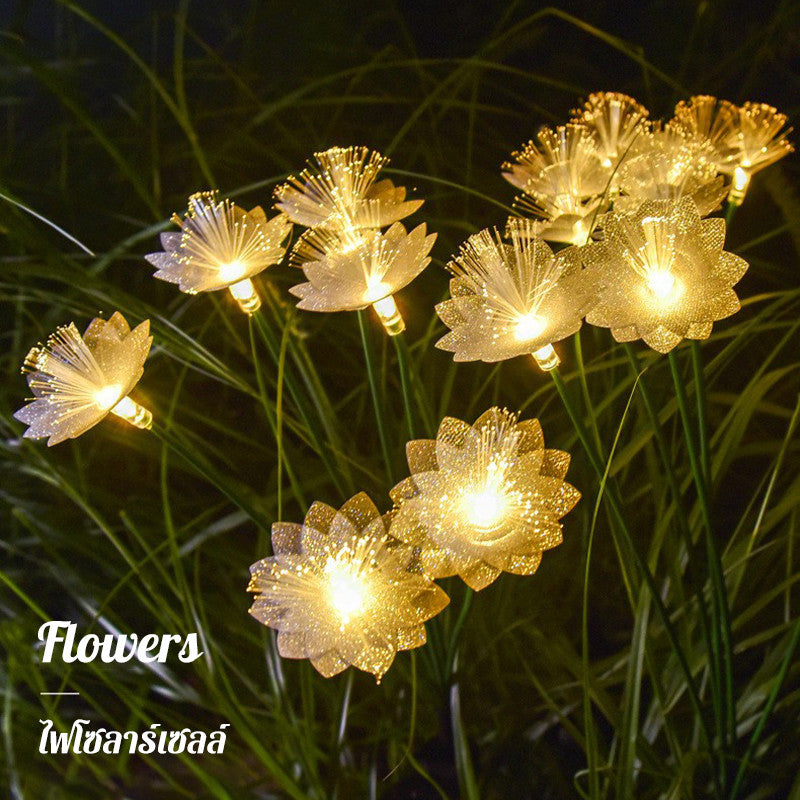 ไฟสวนแสงผีเสื้อพลังงานแสงอาทิตย์ ใยแก้วนำแสง กันน้ำทนฝน ประหยัดพลังงาน สำหรับแต่งภูมิทัศน์