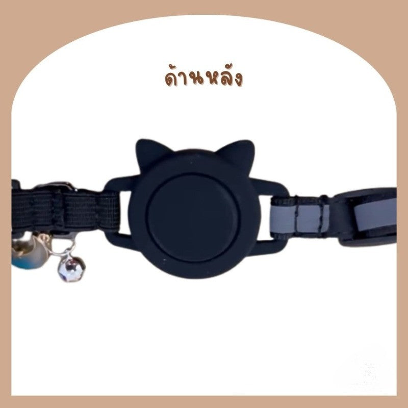 For AirTag Cat Collar Pet Collar with Reflective, Adjustable, Soft, Safe Locating Collar