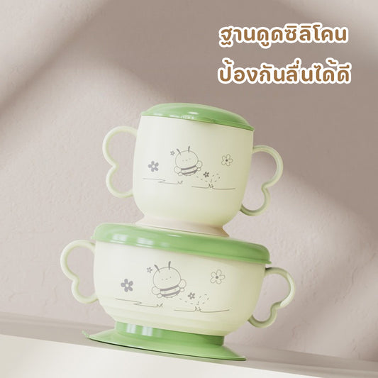 Ready to ship! Baby food bowl set, baby feeding plate, sterilizable, food-grade PP material.