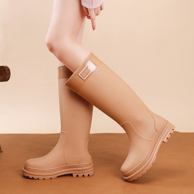 Rain boots, waterproof boots, tall, fitted, rubber boots, waterproof, non-slip, lightweight and comfortable