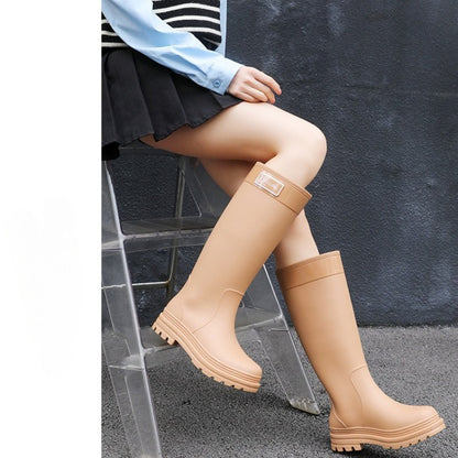 Rain boots, waterproof boots, tall, fitted, rubber boots, waterproof, non-slip, lightweight and comfortable