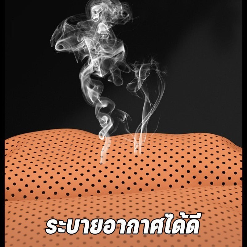 ที่รองคอ-รองเอวรถยนต์ เจาะรูระบายอากาศ หนัง Napa เกรดหรู นุ่มสบาย ใช้ได้ทุกเบาะ