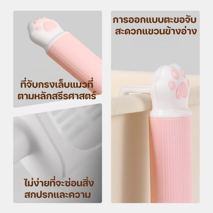 Cat litter scooper, cute shape, with a bin, can be attached or hung, space-saving, lightweight.