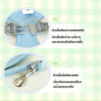 รัดอกสัตว์เลี้ยง สายจูงสุนัข สายจูงแมว  สายจูงสุนัข พันธุ์กลาง-ใหญ่  หลายสี ทนทาน