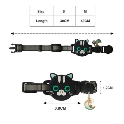 For AirTag Cat Collar Pet Collar with Reflective, Adjustable, Soft, Safe Locating Collar
