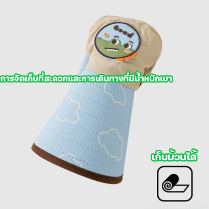 หมวกเด็กป้องกันแสงแดด รูปแบบการ์ตูนน่ารัก ชายคาขนาดใหญ่ สามารถคลุมไหล่ได้ ระบายอากาศ หมวกกันแดดสำหรับเด็ก