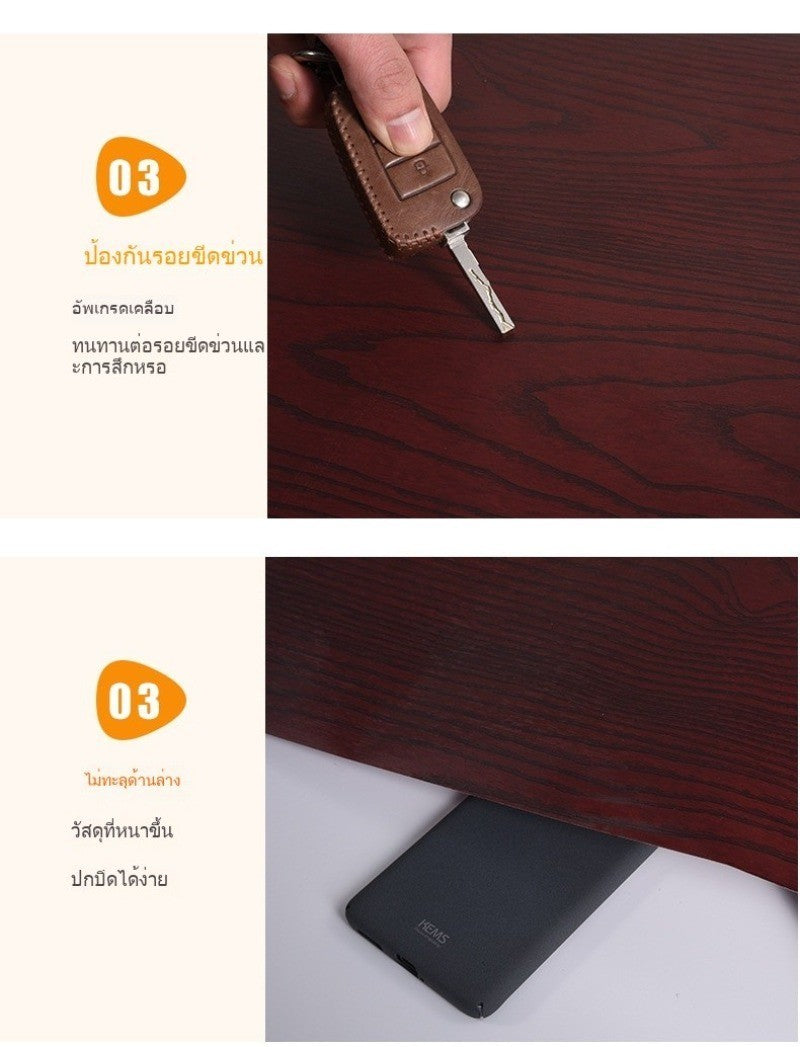 สติ๊กเกอร์ลายไม้ติดเฟอร์นิเจอร์ wallpaper ติดผนัง วอลเปเปอร์ กันน้ำ มีกาวในตัว ติดง่าย หนาทนทาน  สติกเกอร์ติดผนังบ้าน