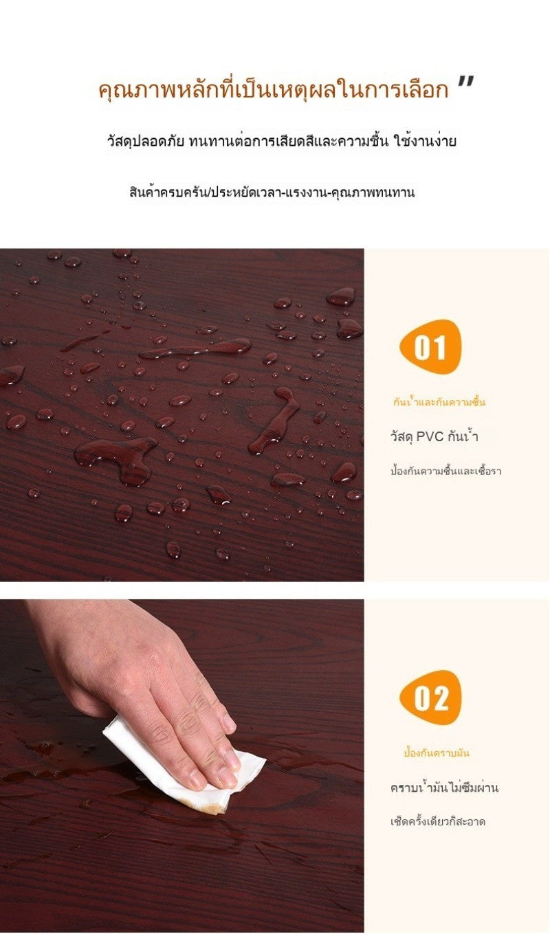 สติ๊กเกอร์ลายไม้ติดเฟอร์นิเจอร์ wallpaper ติดผนัง วอลเปเปอร์ กันน้ำ มีกาวในตัว ติดง่าย หนาทนทาน  สติกเกอร์ติดผนังบ้าน