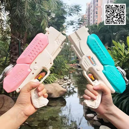 ปืนฉีดน้ำสงกรานต์ หัวฉีดคู่ 550ML/1500ML ยิงระยะไกลสุดยอด ของเล่นกลางแจ้ง