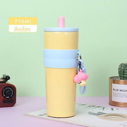 Mladen 710ML ถ้วยเก็บความร้อน 316 สแตนเลส ทั้งร้อนและเย็น รักษาอุณหภูมิ ถ้วยน้ำแข็ง