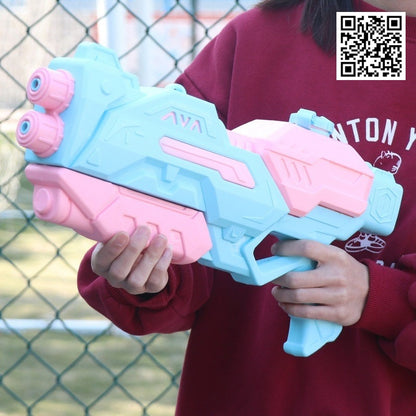 ปืนฉีดน้ำสงกรานต์ หัวฉีดคู่ 550ML/1500ML ยิงระยะไกลสุดยอด ของเล่นกลางแจ้ง