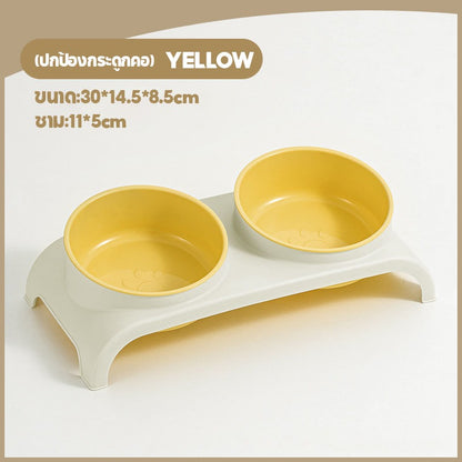 Cat bowls, cat food bowls, stainless steel bowls, double tilted bowls, pet food bowls, reduce neck strain, non-slip, easy to remove and wash