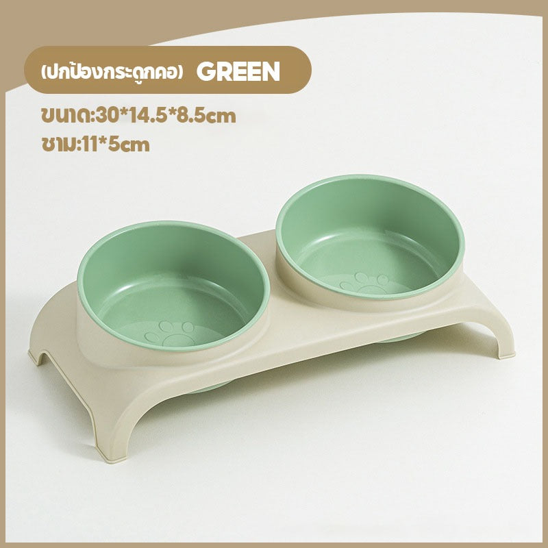 Cat bowls, cat food bowls, stainless steel bowls, double tilted bowls, pet food bowls, reduce neck strain, non-slip, easy to remove and wash