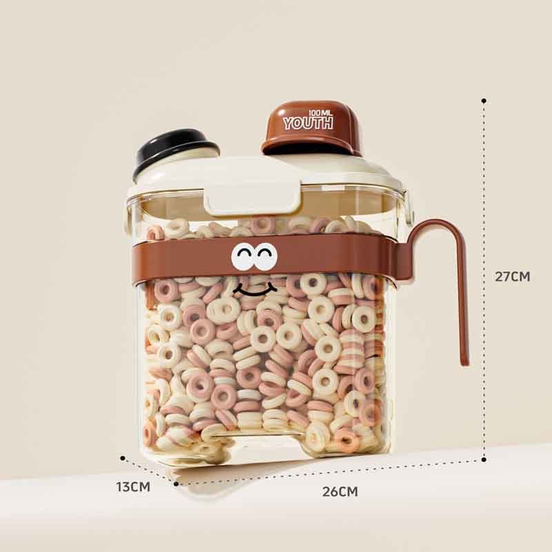 Pet Food Container, Cat Food Dispenser, Vacuum Storage Box, Dry Food Storage, Moisture-proof, with Measuring Cup