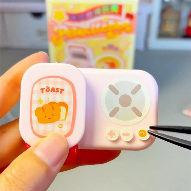 Miniature pretend kitchen set, pretend play toys, electric rice cooker, oven, coffee machine, kitchen toys.